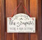 Atcus Placa Tire os Sapatos Branca Pl036