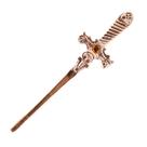 Athame Metal Cobre Brilhante 15 cm Pedra Amarela Reforçado