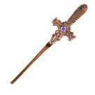 Athame Metal Cobreado Envelhecido 15cm Pedra Lilás Reforçado