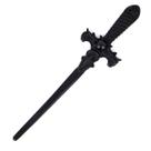 Athame Metal Negro 15 cm Pedra Negra Reforçado