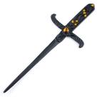 Athame Metal Negro 19 cm Pedras Amarelas Reforçado