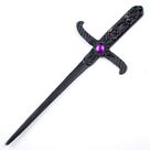 Athame Metal Negro 19 cm Pedras Roxas