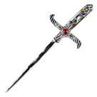 Athame Metal Prata Brilhante 19 cm Pedras Coloridas