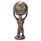 Atlas Imagem Deus Grego Estátua Luxo Decor Dourado C/ Bronze