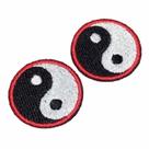 ATM155Tx2 Yin Yang Patch Bordado Termo Adesivo ou Costurar
