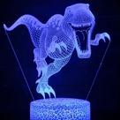 Atmosfera de anime de dinossauro 3D Night Light com acrílico e ABS