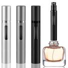 Atomizador de perfume DIOHIO 10 mL, recarregável de viagem, 3 peças, preto-cinza-prata
