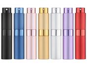 Atomizador de perfume Tekson 8 mL, recarregável de viagem, 7 unidades (sete cores)