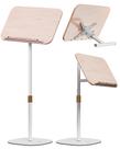 Atril ajustable 2 en 1 aboutool 84-160 cm blanco