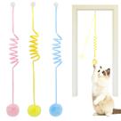 Attkryy Brinquedos para Gatos 3 Peças Bolas de Pelúcia com Guizo