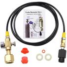 Atualize o adaptador direto do cilindro do tanque de CO2 da máquina de refrigerante CGA320 para TR21-4 com mangueira de alta pressão de 60 polegadas, conector direto da máquina de refrigerante para Soda Club (medidor e válvula de sangria) adaptado com fizzi/onetouch/jet