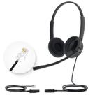 Auriculares con cable Yealink YHS34 Lite para ambos oídos, 111 g, cable de 2.1 m Auriculares con cable Yealink YHS34 Lite para ambos oídos, 111 g, cable de 2.1 m