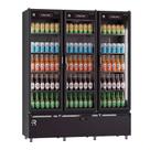 Auto Serviço 3 Portas Refrimate Vanguard Extra Frio Preto Com LED Carnes ou Bebidas 220V ASVEF3P
