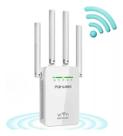 Avance na Velocidade: Repetidor de Sinal Wi-fi com 4 Antenas, Design Branco, Voltagem 110v/220v