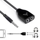 Avantree TR302 Dois sentidos 3,5 mm divisor de fone de ouvido, fone de ouvido estéreo AUX Y cabo adaptador de áudio divi