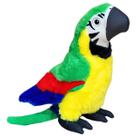 Ave De Pelúcia Arara Cacatua Realista 30cm Pássaro Decoração
