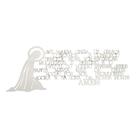 ave maria 50x20 cm oração imagem top mdf 3mm branco