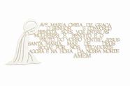 ave maria 50x20cm oração mdf 3mm branco
