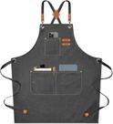 Avental AFUN Chef Canvas Bib Avental para homens e mulheres cinza