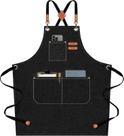 Avental AFUN Chef Canvas Bib Avental para homens e mulheres preto