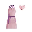 Avental Alça Cruzada e Faixa Turbante Rosa Roxo Sorveteria