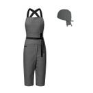 Avental Ceramica Macacao Cinza Preto Bandana Algodao Oleiro Avental Ceramica Macacao Cinza Preto Bandana Algodao Oleiro