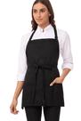 Avental Chef Works de três bolsos, unissex, preto, tamanho único