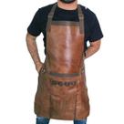 Avental Churrasco Couro Bovino Premium Churrasqueiro Raiz