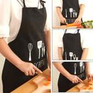 Avental Cozinha Churrasqueiro Cozinha Bolso Alças Impermeável Estampa Unissex