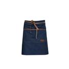 Avental de Cintura Jeans Couro Bar Chef Bartender Restaurante
