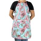 Avental De Cozinha Grande Floral Azul Avental De Cozinha Grande Floral Azul