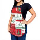 Avental De Cozinha Lavanderia Estampado Impermeável Natal