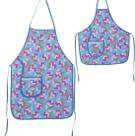 Avental De Cozinha Mãe E Filha Unicórnio Azul