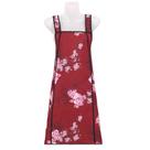 Avental de estilo chinês impermeável para mulheres com estampa floral vermelha