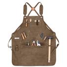 Avental de ferramentas de lona resistente com vários bolsos 78x65cm