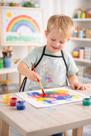 Avental Escolar Infantil Educativo Transparente Plastico com Vies