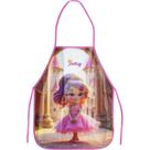 Avental Escolar Infantil Fantasy Princesa Rosa Plástico (blister)