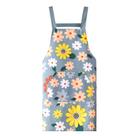 Avental floral impermeável para mulheres poliéster 75x65cm Avental floral impermeável para mulheres poliéster 75x65cm