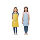Avental Infantil Azul e Amarelo Crianças Algodao Kids 2un