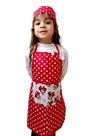 Avental infantil com touca bandana