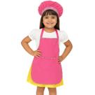 Avental Infantil Escolar Touca Mini Chef Menina Criança Oxford
