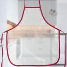 Avental Infantil Escolar Transparente para Pintura Vermelho