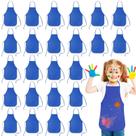 Avental infantil PLULON Painting Smocks Blue Art Smocks, pacote com 15