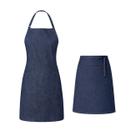 Avental Jeans Cintura Kit Profissional Chef Bartender 2un