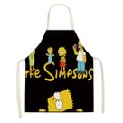Avental Simpsons Anime Cooking, decoração de cozinha, linho, 68x55cm