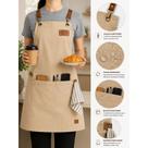 Avental Unissex Cozinha Bege Profissional 2 Bolsos Premium Avental Unissex Cozinha Bege Profissional 2 Bolsos Premium