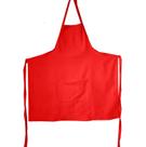 Avental vermelho liso de brim modelo unissex Avental vermelho liso de brim modelo unissex