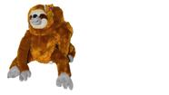 Aventura Na Selva Macaco c/ Filhote/ Preguiça c/ Filhote - Pelúcia