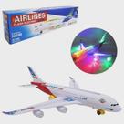 Avião Bate e Volta Airbus A380 Com Som e Luz A Pilha Na Caixa