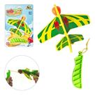 Avião com Estilingue Lançador em Plástico 12,5x14 Cm Para Crinças